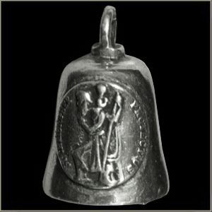Saint Christopher Medal Motorcycle Gremlin Protection Ride Bell or 