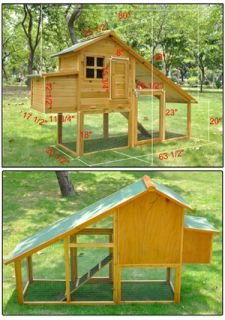 Chicken Coop Poultry Hen House Waterproof Top Nest Box