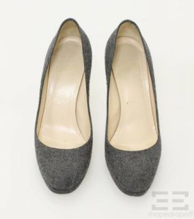 Christian Louboutin New Simple Dark Gray Flannel Pumps Size 37.5
