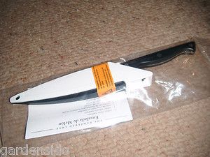 Pampered Chef 1045 Utility Knife with Case White Black Retired HTF New 