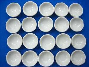   Miniature Ceramic China Kitchen Dinner 20 White Bowl Supply Set CC1D
