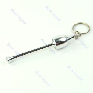 Portable Cigarette Tobacco Smoking Mini Pipe Holder with Keychain 