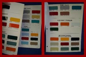 1966 Truck Paint Chip Colors Brochure Various Makes