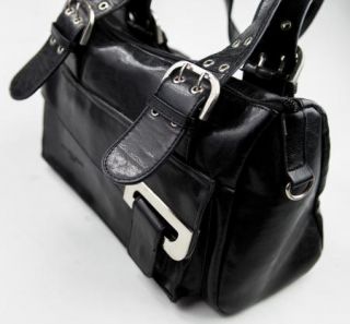Chenier Paris Patent Leather Handbag w/ Silver Tone Accents  Excellent 