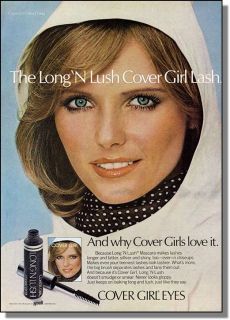 1977 cheryl tiegs cover girl eyes mascara photo ad