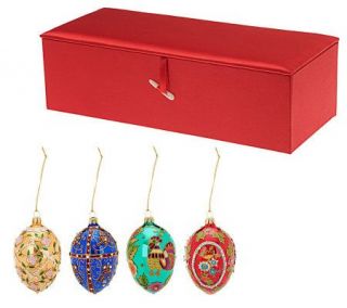 Joan Rivers 2012 Set/4 Russian Inspired Egg Ornaments —