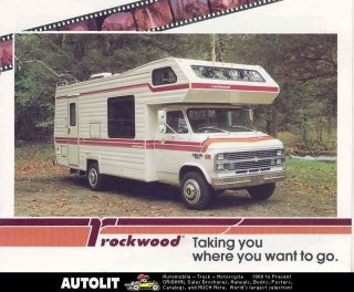 1983 Chevrolet Ford Rockwood motorhome RV Brochure