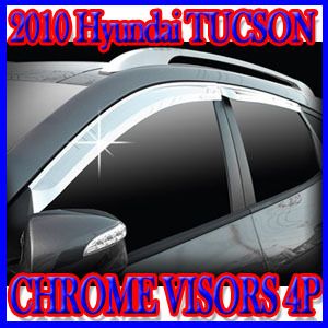 2010 Hyundai Tucson Chrome Window Visors 4pcs IX35