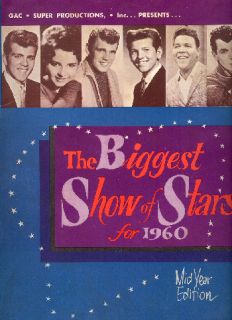 Fabian Duane Eddy 1960 Biggest Show of Stars Tour Concert Program Book
