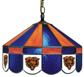 Chicago Bears Stained Glass Light Fixture