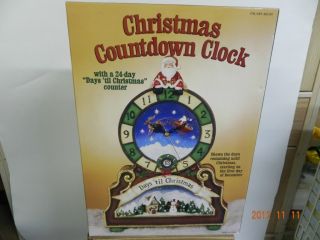 Christmas Old Fashioned Countdown Clock 24 Days Til Christmas Santa