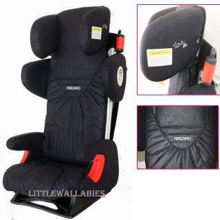 Recaro Start Child Kid Black Booster Recline Car Seat 30lb to 80lbs