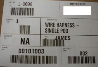  379 Single LRG Rectangle Headlight Wire Harness 16 07412 1 8008
