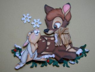  Disney Bambi Thumper Christmas Paper piecing set for premade scrapbook
