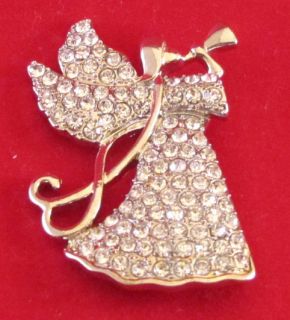 Gorgeous Monet Angel Christmas Wedding Love Pin Brooch