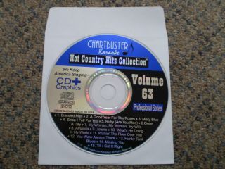 Chartbuster Classic Hot Country Hits RARE 60063 or 60269 Karaoke CD G