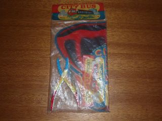 Vintage Toy 50s 60s City Bus Conductor Set Tin Toy Never Opened