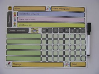 Customizable Magnetic Reward Board Chore Chart for Kids