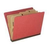  Letter size Earth Red Classification File Folders 3 divider 8 part