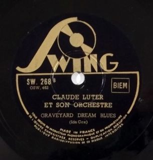 CLAUDE LUTER big band jazz 78 ~ HEAR ~ FRANCE SWING 268 Graveyard