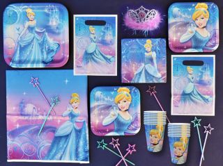 Cinderella Disney Princess Birthday Party Set Supplies