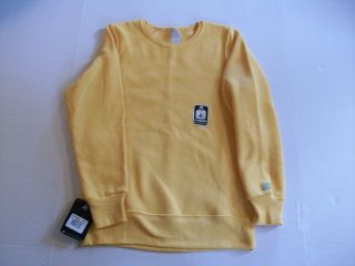 New Russell Sweatshirt Long Sleeve Womens Small Gold Color Cotton