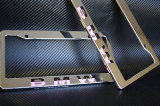BMW License Plate Frame Plastic Chrome Black Pink All E 3 5 7 x M Z