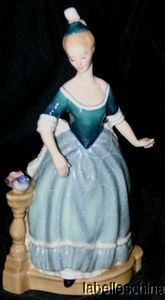 Royal Doulton Clarinda HN2124 Beautiful Lady with Parrot Tiny FLAW