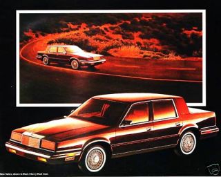 1988 Chrysler New Yorker Brochure Landau Mark Cross
