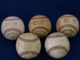 Official National League Charles Feeney Rawlings Baseball Lot 5 Balls