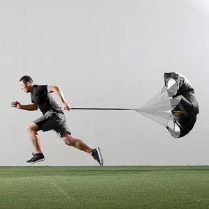 speed training with the Speed Resistance Training Parachute. The Chute