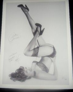 Jon Hul Claire Sinclair Crazy Horse Diva (B&W) Signed Giclee 18 x 24 2