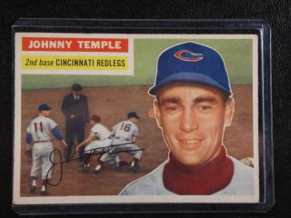 1956 Topps 212 Johnny Temple Cincinnati Redlegs