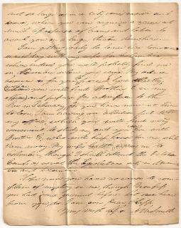  Beaufort SC Stampless Letter John Milton Clapp Correspondence
