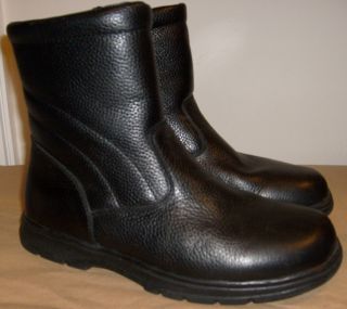 Mens Claudio Conti Leather Boots Lambswool Lined 10 5 D