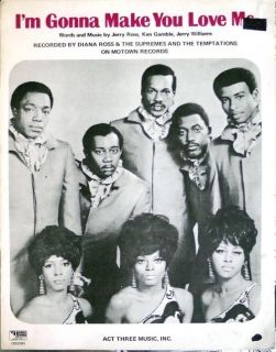  ROSS Supremes TEMPTATIONS Mary Wilson CINDY BIRDSONG SHEET MUSIC Act3