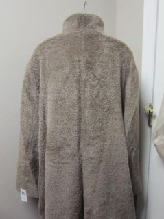 Cinzia Rocca Plus Size Wool and Alpaca A Line Coat Light Brown $1385