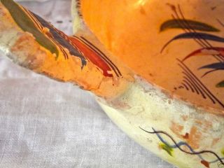 Vintage Mexican Cazuela Glazed Clay Dish 10
