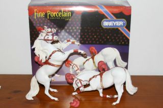  1996 Porcelain Breyer Limited Edition Circus Ponies in Costume