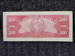 1950 Cuba 500 Pesos Cisneros Banknotes lot of 10