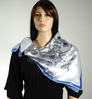 Cartier Jewelry Scarf in Steel Blue and Toffee