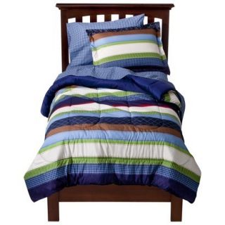   Classic Stripes Collection Twin Comforter Set New in Bag 5 pc Set