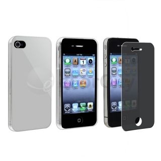 Silver w Clear Side Case Privacy Filter for Sprint Verizon at T iPhone