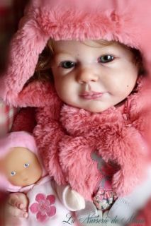 Reborn Baby Girl Human Hair Toddler Anne Timmerman Kit