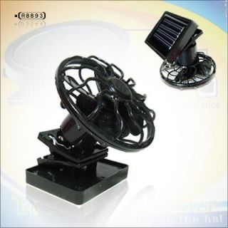 Clip on Solar Sun Power Energy Panel Cooling Cell Fan