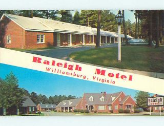 Unused Pre 1980 Old Cars Raleigh Motel Williamsburg Virginia VA U0878