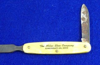 Advertising Vintage Letter Opener Folding Knife Miller Shoe Co