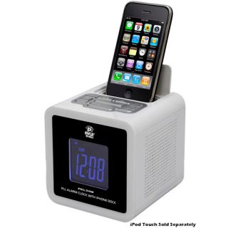  iPhone Clock Radio w FM Receiver and Dual Alarm Clock White