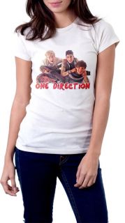 ONE DIRECTION T Shirt New 1D Boy Band White Tee Size S,M,L,XL