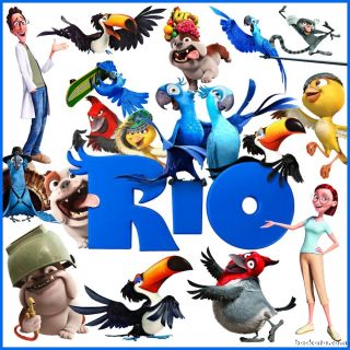 RIO” – RIO BIRDS   MCDONALDS HAPPYMEAL TOYS PLAYSET   2011
